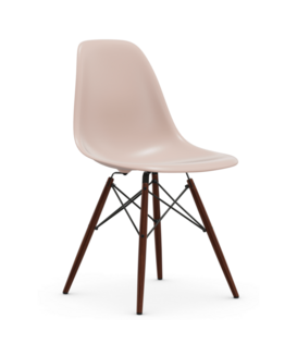 DSW Plastic Side Chair, dark maple base