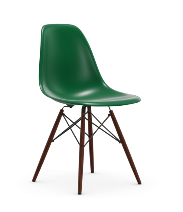 Vitra  DSW Plastic Eetkamerstoel, donker esdoorn onderstel