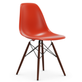 Vitra Eames DSW Eetkamerstoel, esdoorn donker onderstel