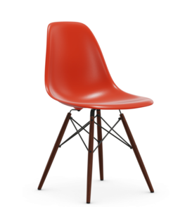 Vitra - Eames Plastic Side Chair RE DSW, base dark maple