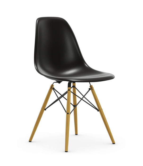 Vitra  DSW Plastic Side Chair,  maple gold base