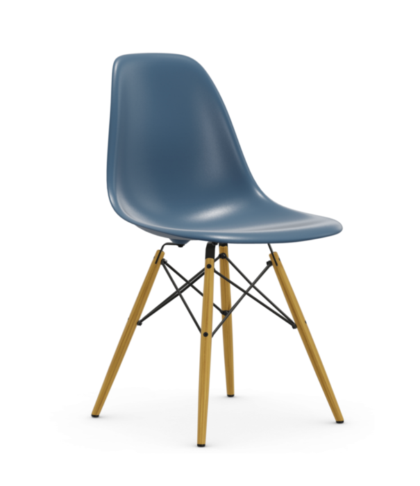 Vitra  DSW Plastic Side Chair,  maple gold base