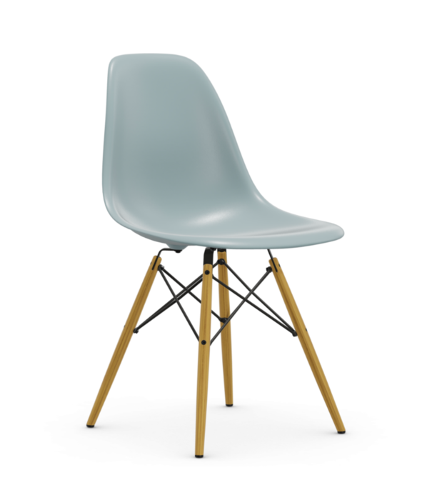 Vitra  Vitra - Eames Plastic Side Chair RE DSW, onderstel goud esdoorn