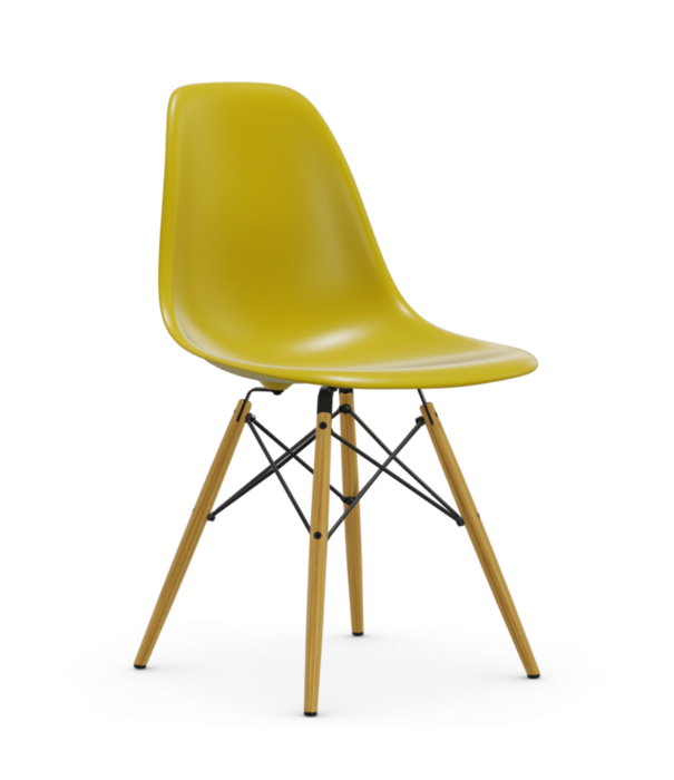 Vitra  DSW Plastic Side Chair, maple gold base