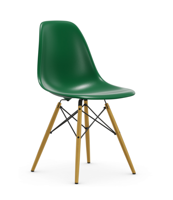 Vitra  DSW Plastic Side Chair, maple gold base