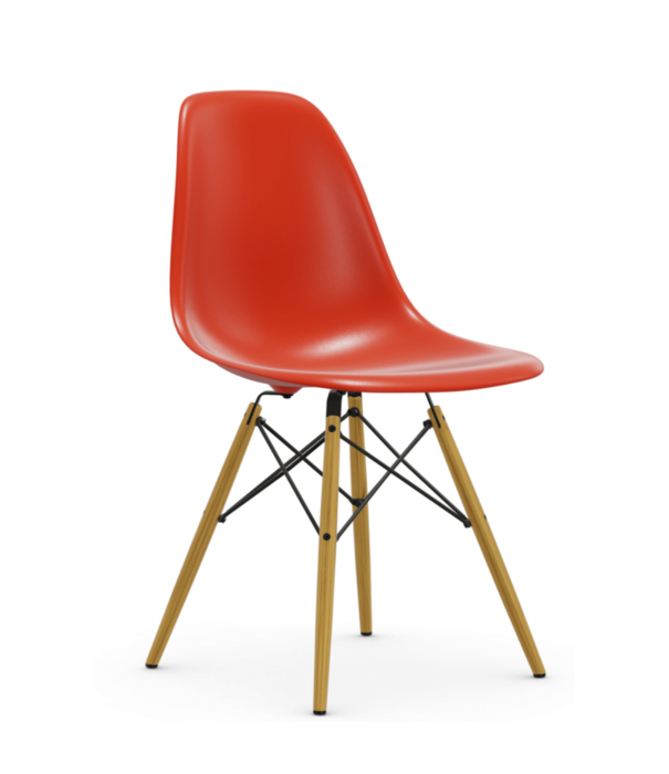 Vitra  Vitra - Eames Plastic Side Chair RE DSW onderstel esdoorn goud