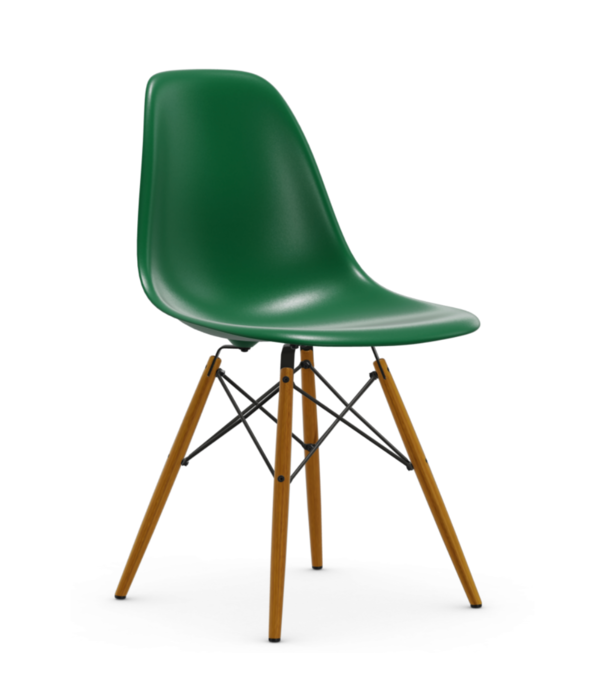 Vitra  Eames DSW Plastic Eetkamerstoel, essen onderstel