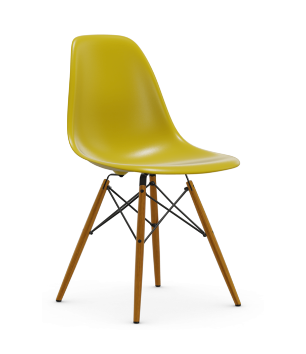 Vitra  Eames DSW Plastic Eetkamerstoel, essen onderstel