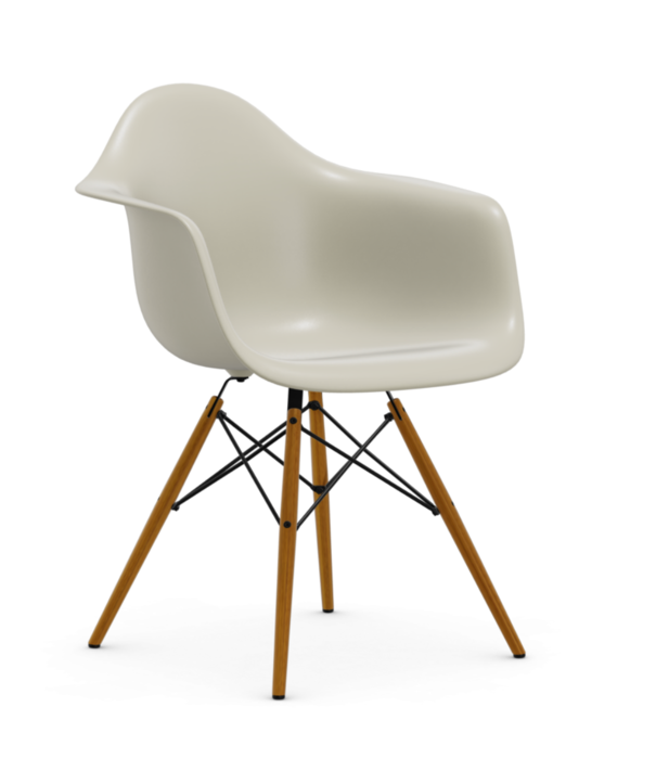 Vitra  Eames DAW Eetkamerstoel met arm, essen onderstel