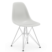 Eames DSR Plastic Eetkamerstoel, chrome onderstel