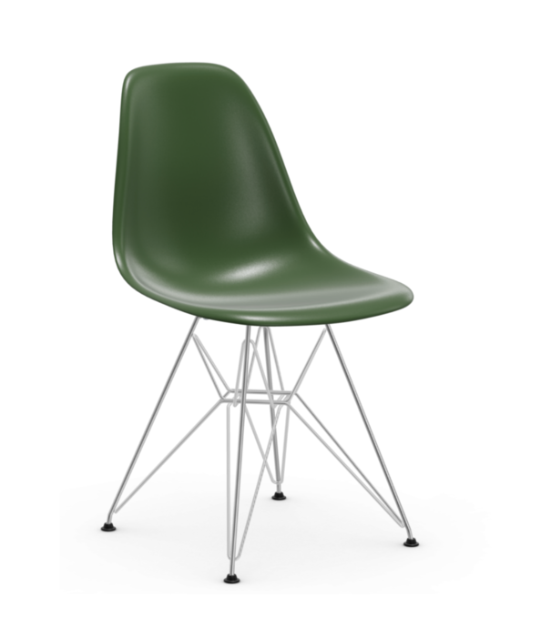 Vitra  Eames DSR Plastic Eetkamerstoel, chrome onderstel