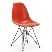 Eames DSR Eetkamerstoel, zwart onderstel