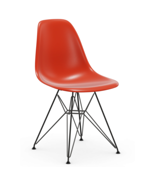 Vitra - Eames Plastic Side Chair RE DSR, onderstel zwart