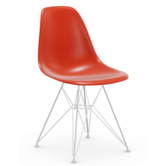 Vitra Eames Plastic Side Stoel RE DSR, onderstel wit
