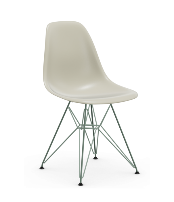 Vitra  Eames DSR Plastic Eetkamerstoel pebble, sea foam green onderstel