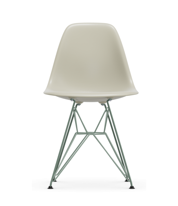 Vitra  Eames DSR Plastic Side Chair pebble, sea foam green base