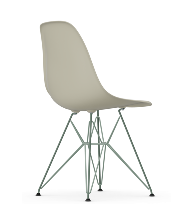 Vitra  Eames DSR Plastic Eetkamerstoel pebble, sea foam green onderstel