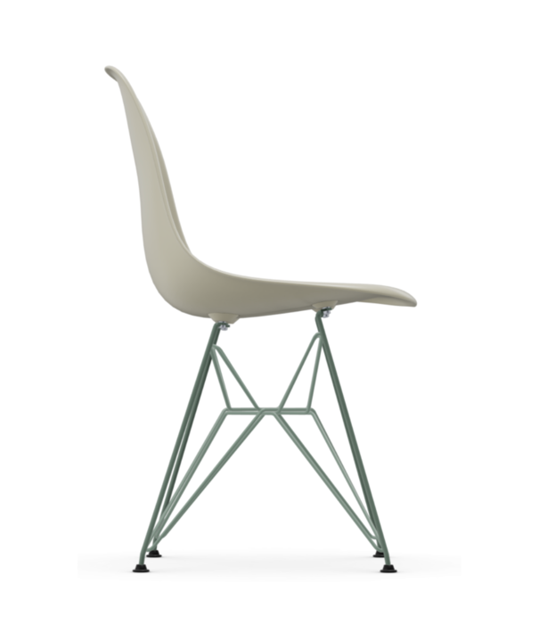 Vitra  Eames DSR Plastic Eetkamerstoel pebble, sea foam green onderstel