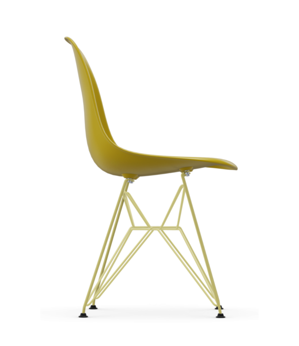 Vitra  Eames DSR Plastic Side Chair mustard, citron base