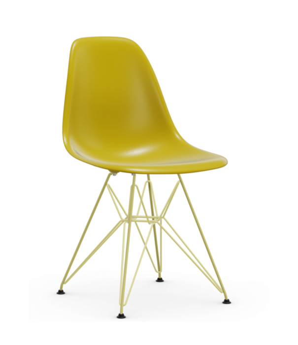 Vitra  Eames DSR Plastic Side Chair mustard, citron base