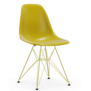Eames Plastic Side Chair RE DSR mustard, onderstel citron