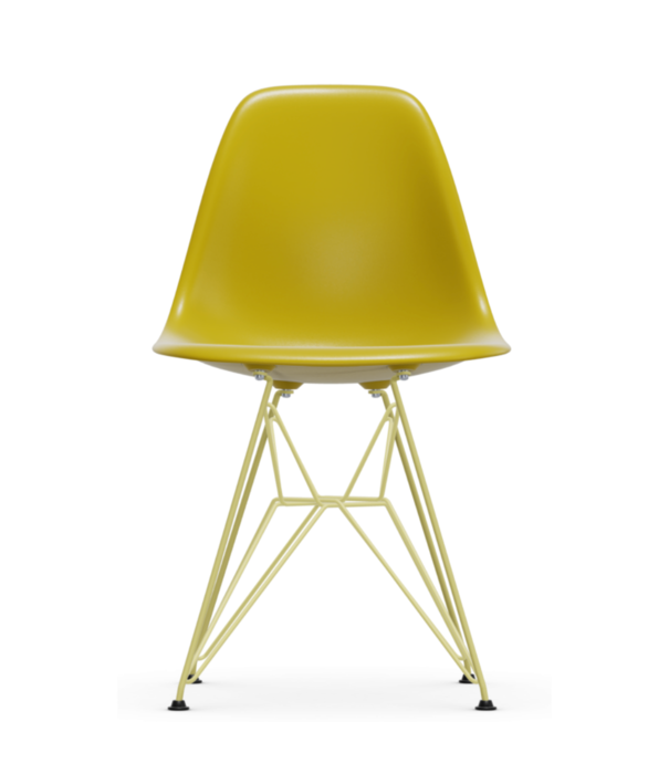 Vitra  Eames DSR Plastic Side Chair mustard, citron base
