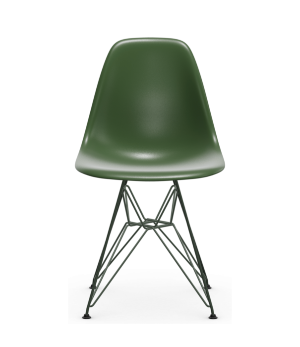 Vitra  Eames DSR Plastic Stoel forest, donker groen onderstel
