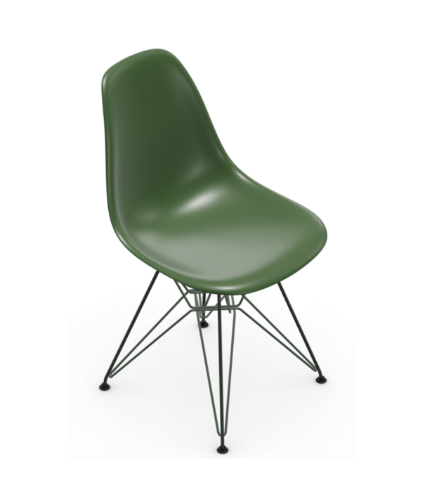 Vitra  Eames Plastic Side Chair RE DSR forest, onderstel donker groen