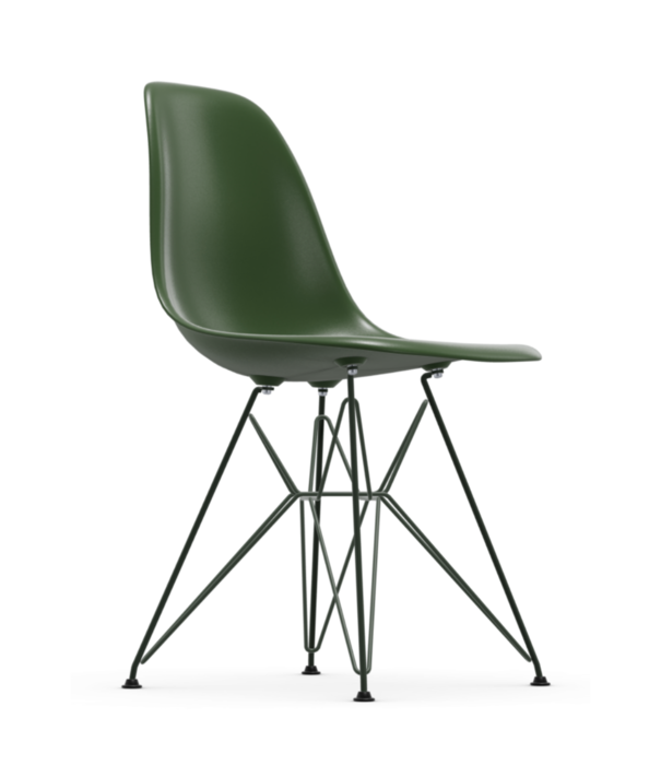 Vitra  Eames DSR Plastic Side Chair forest, dark green base