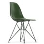 Eames Plastic Side Chair RE DSR forest, onderstel donker groen