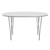 Superellipse B611 Table Fenix laminate, chrome base 135cm