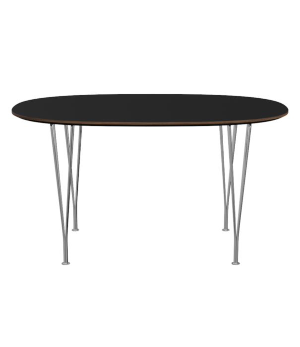 Fritz Hansen Superellipse B611 Tafel Fenix laminaat, chrome voet 135cm