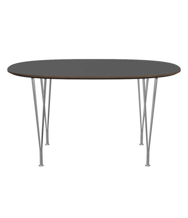 Fritz Hansen Superellipse B611 Tafel Fenix laminaat, chrome voet 135cm