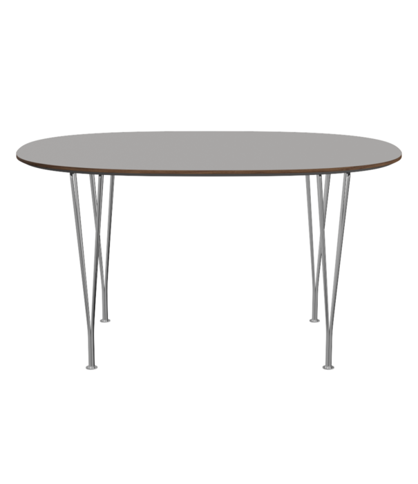 Fritz Hansen Superellipse B611 Tafel Fenix laminaat, chrome voet 135cm