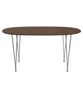 Superellipse B612 Tafel walnoot fineer 150cm