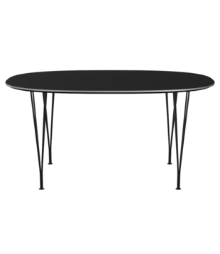 Fritz Hansen - Superellipse B612 Table top black laminate L150