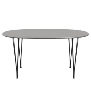 Fritz Hansen - Superellipse B612 Tafel top Efeso grijs laminaat L150