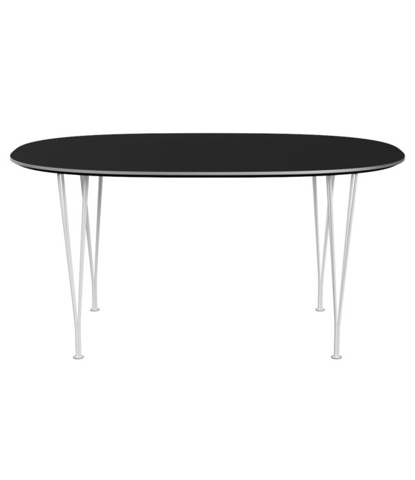 Fritz Hansen Superellipse B612 Tafel zwart laminaat 150cm
