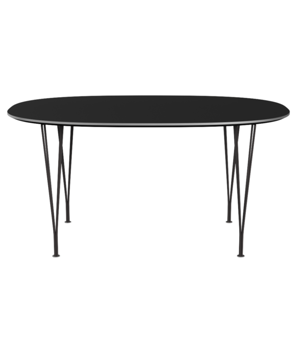 Fritz Hansen Superellipse B612 Tafel zwart laminaat 150cm
