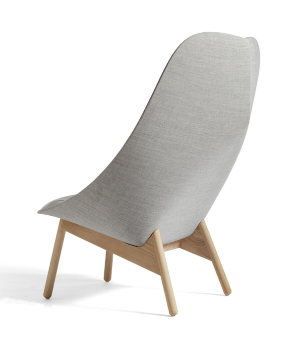 Hay  Uchiwa Quilted lounge stoel front Mode 09 sand, nougat leder