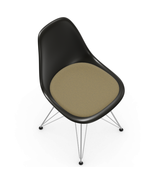 Vitra  Vitra - Eames Plastic Side Chair RE DSR met zitkussen Hopsak, chroom