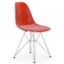 Vitra - Eames Plastic Side Chair RE DSR met zitkussen Hopsak, chroom