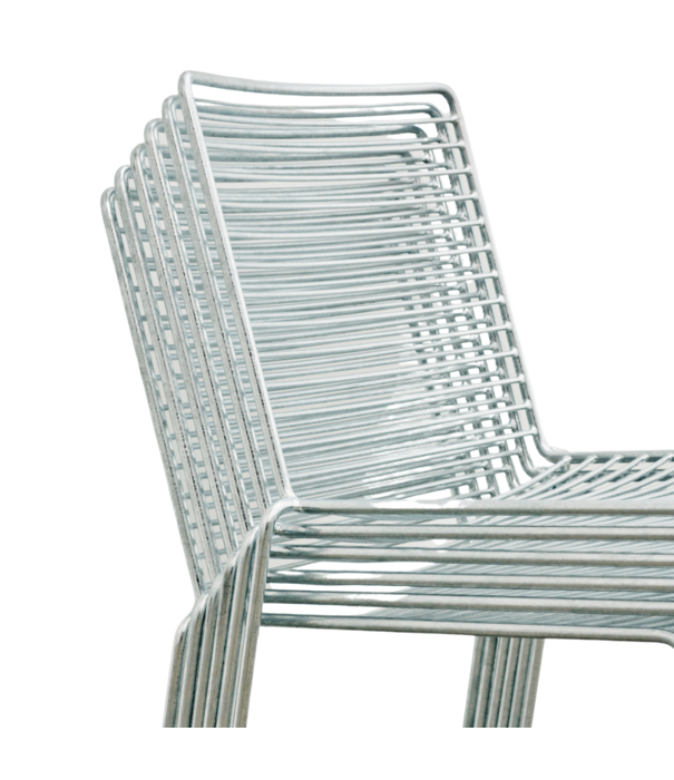 Hay  Hay - Hee Dining Stoel Hot Galvanised, slede voet