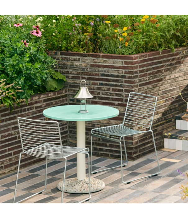 Hay  Hay - Hee Dining Stoel Hot Galvanised, slede voet