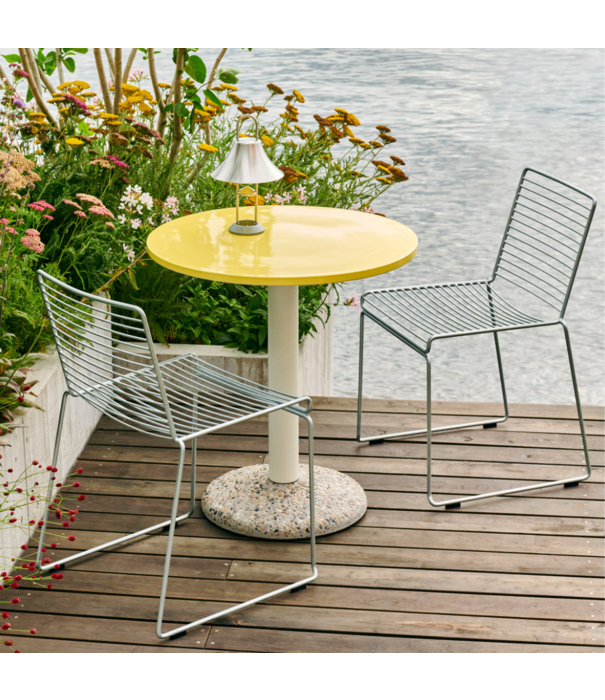 Hay  Hay - Hee Dining Chair Hot Galvanised, sled base