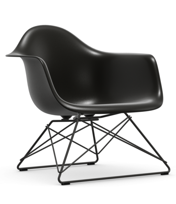 Vitra  Vitra Eames LAR Lounge Stoel met arm, zwart onderstel