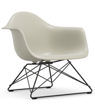 Vitra Eames LAR plastic lounge stoel, basic dark onderstel