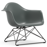Vitra Eames LAR plastic lounge stoel, basic dark onderstel