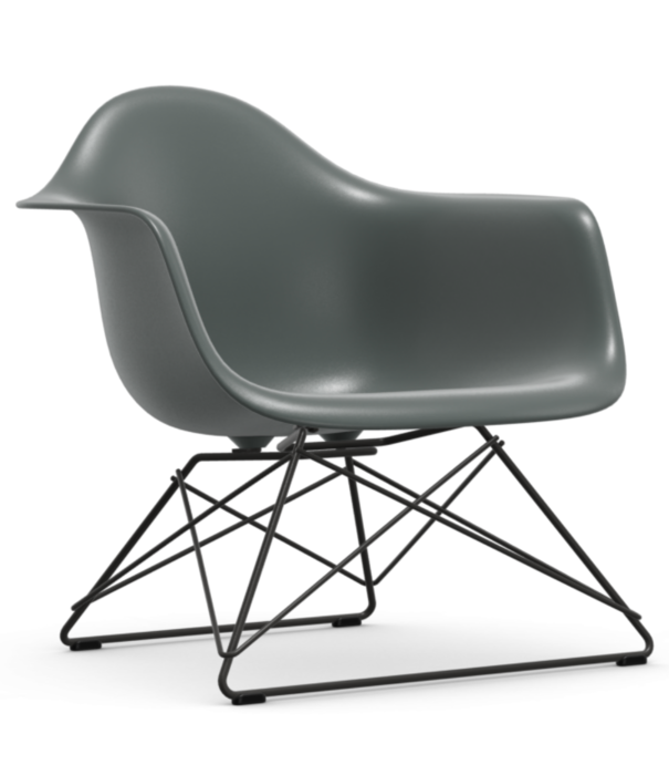 Vitra  Vitra Eames LAR plastic lounge stoel, basic dark onderstel