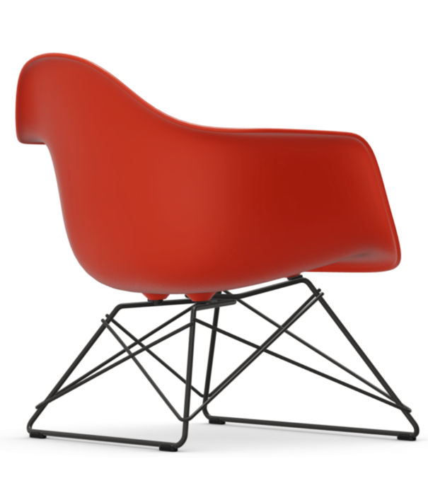 Vitra  Eames LAR Lounge Stoel met arm,  zwart onderstel